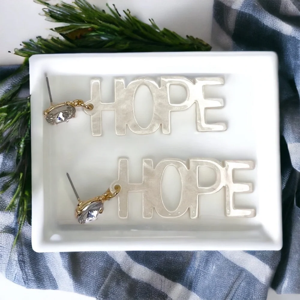Wear Your Hope: Inspirational Dangle Earrings | Perfect Motivational Gift! NWT
